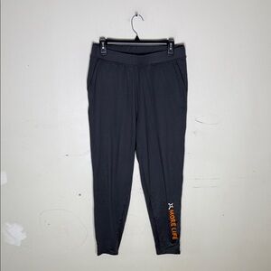 Orangetheory Gray Tapered Leg Sweatpants with Orange Detail Size Medium